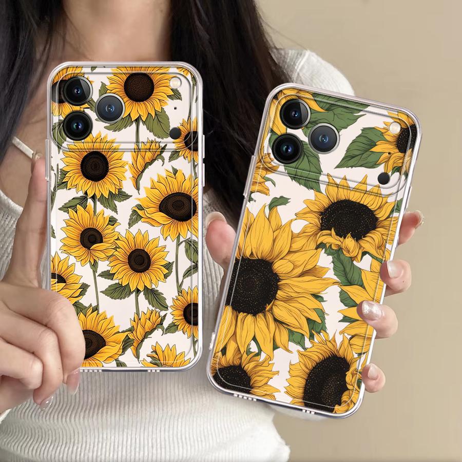 Apple Iphone 16 - Sevimli Ayçiçeği Desenli Kılıf Apple iPhone