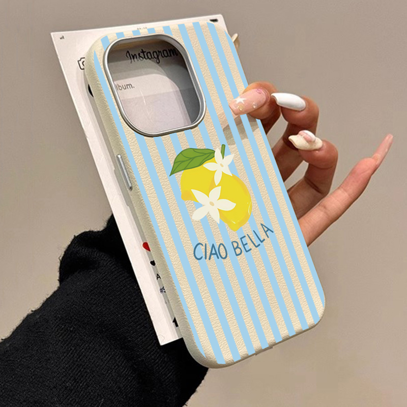 Samsung Galaxy A55 - Limon Çizgili Retro Tasarım Samsung Galaxy