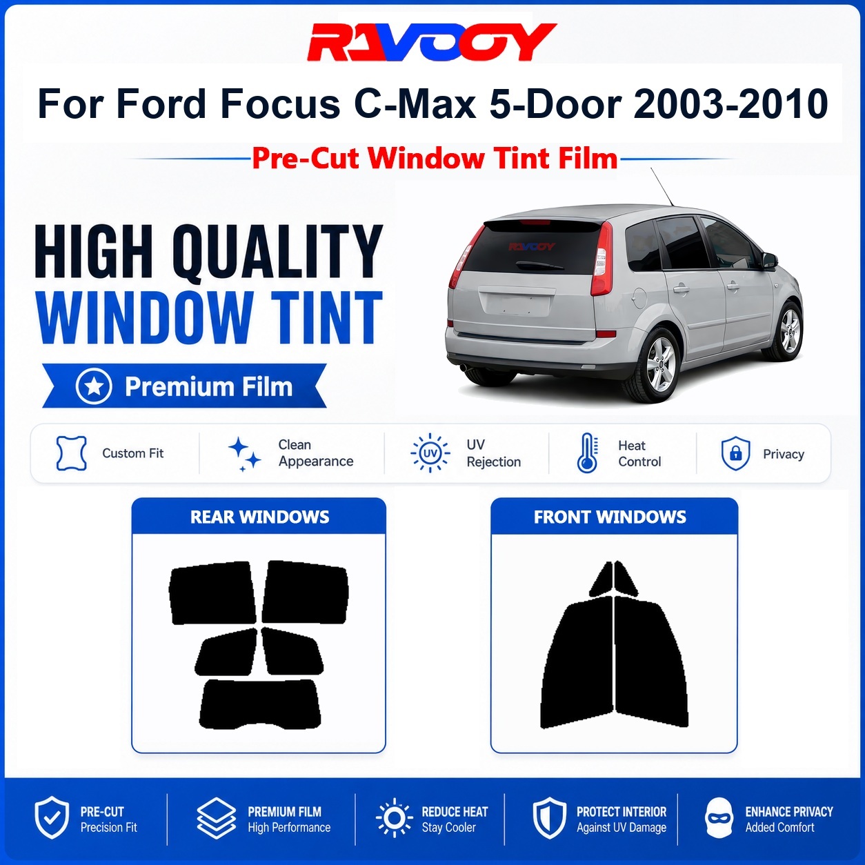 Ford Focus C-Max 5 Kapılı 2003 - Privacy Screen Protector incelemesi ve fiyatı